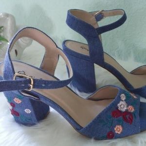 Qupid Floral  Sandals